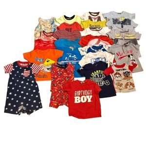Calvin Klein Red & Blue Kids Shirt Lot (AB5)